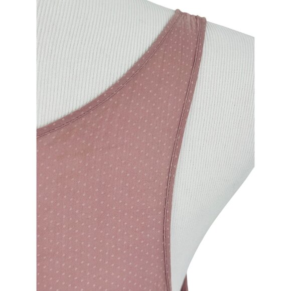 Free People Pink Voile & Lace Tiny Dot Mini Slip Dress | Boho Coquette Fairy S - Picture 9 of 16